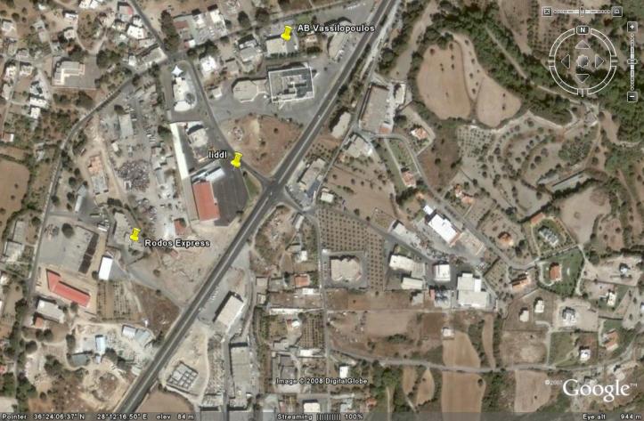 googgle earth rodos express